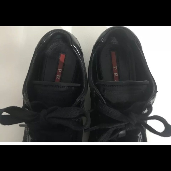 Prada nylon and leather ballerina sneakers size 37 - Picture 5 of 10